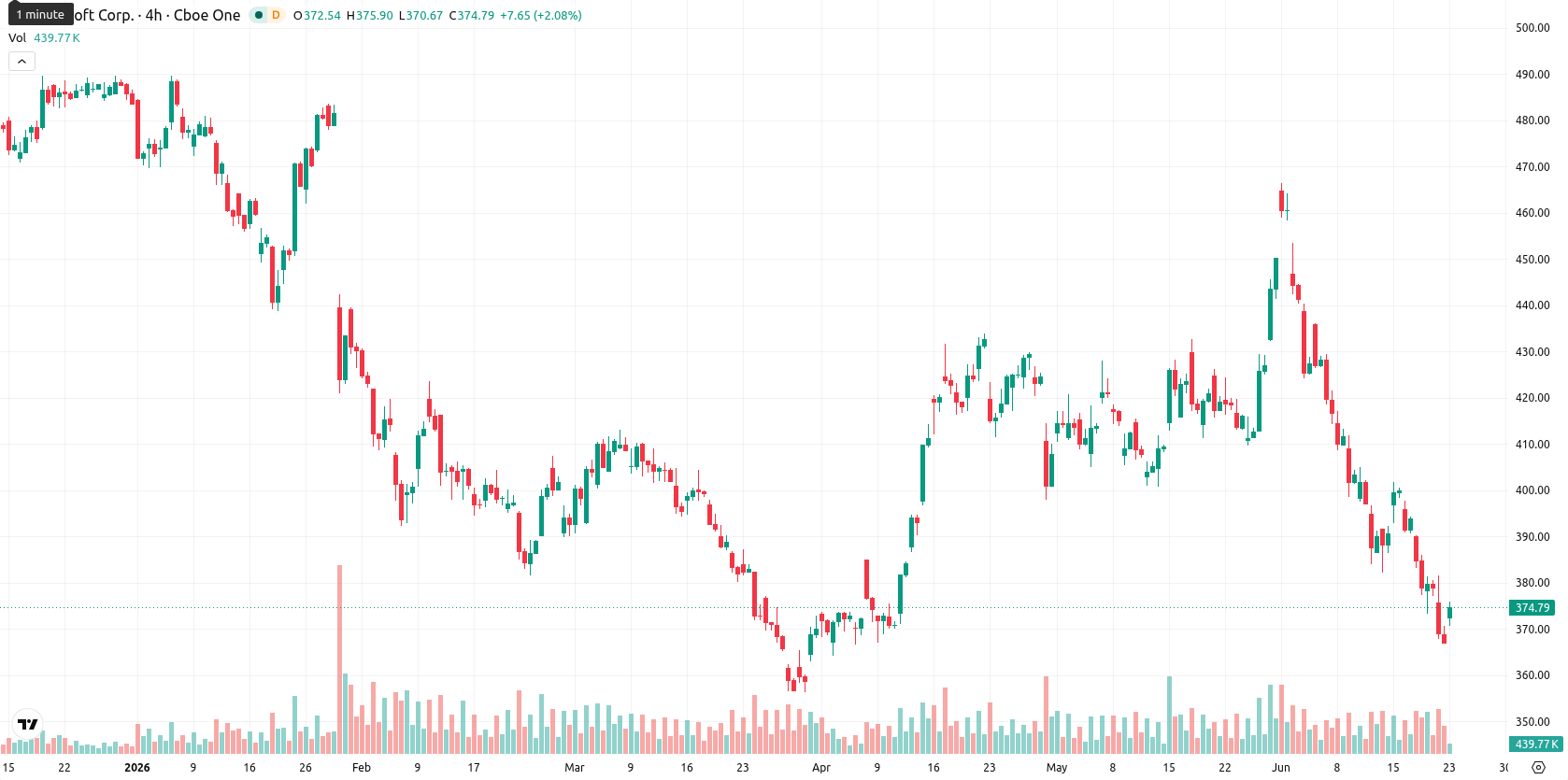 Microsoft Corp asset chart