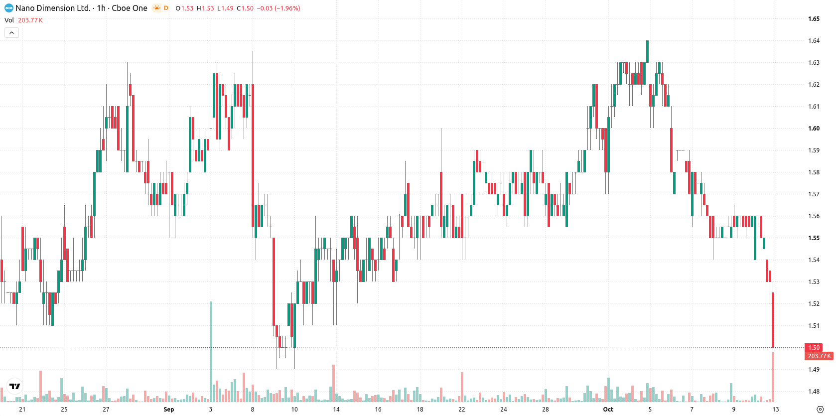 Nano Dimension Ltd. asset chart