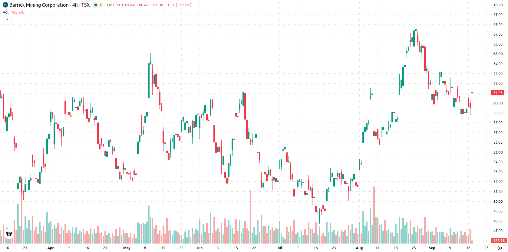 Barrick Gold Corporation asset chart