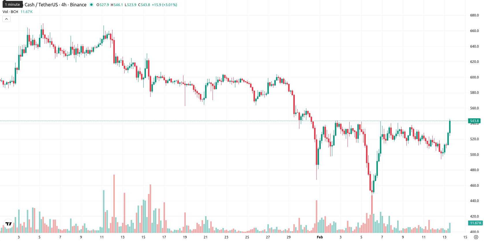 Bitcoin Cash asset chart