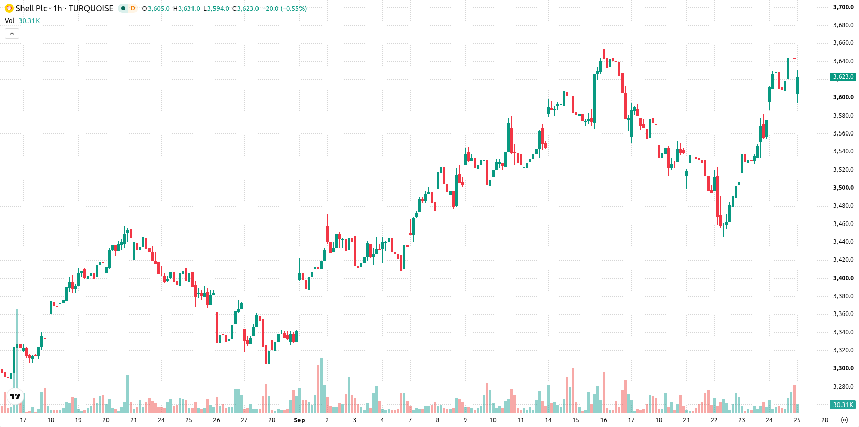 Shell asset chart