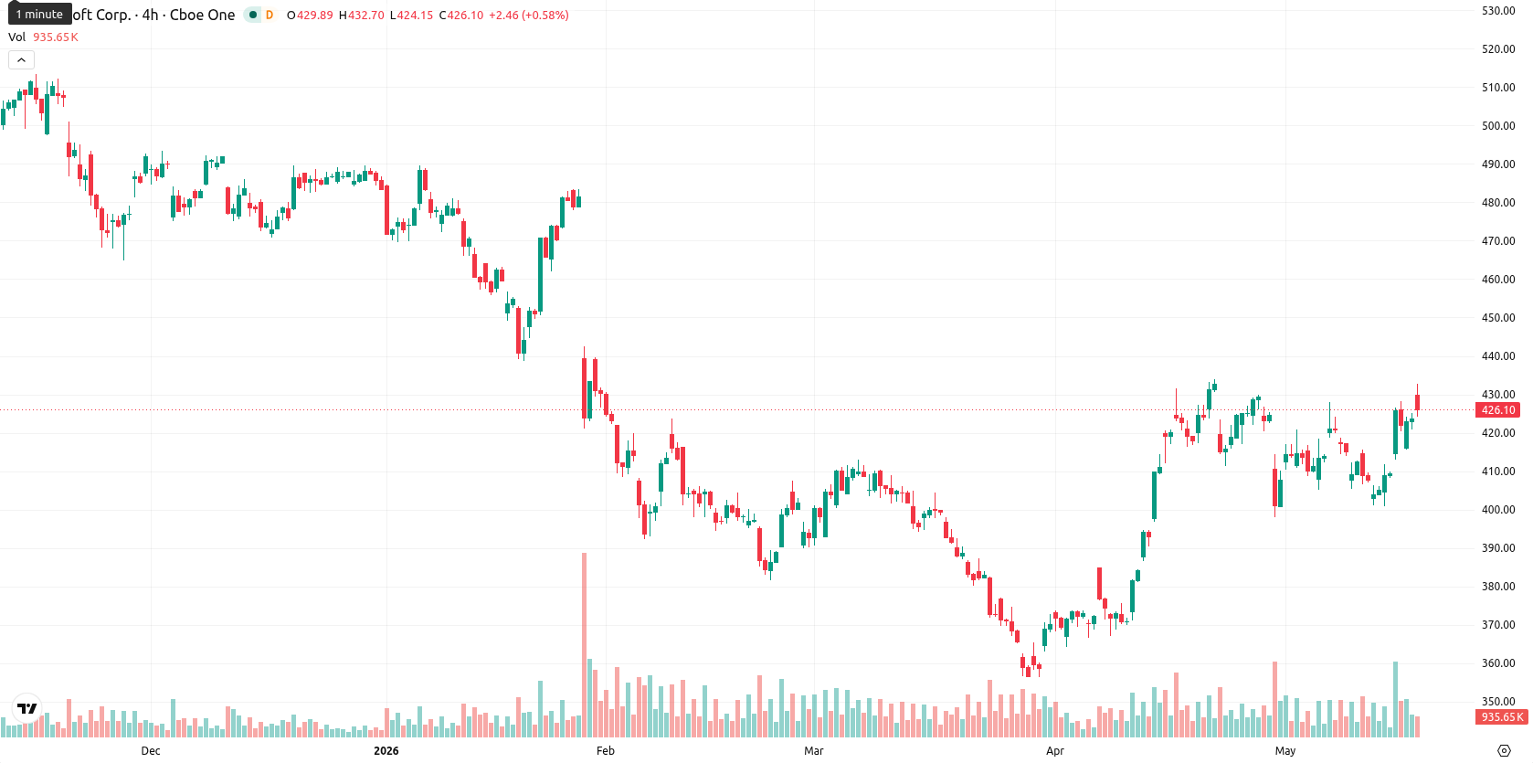 Microsoft Corp asset chart