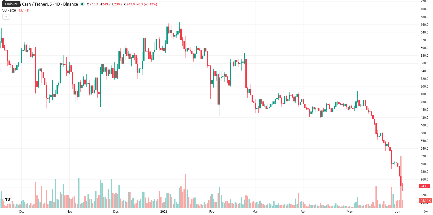 Bitcoin Cash asset chart