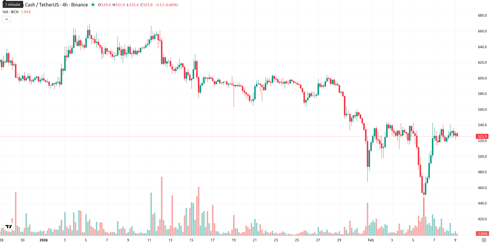 Bitcoin Cash asset chart
