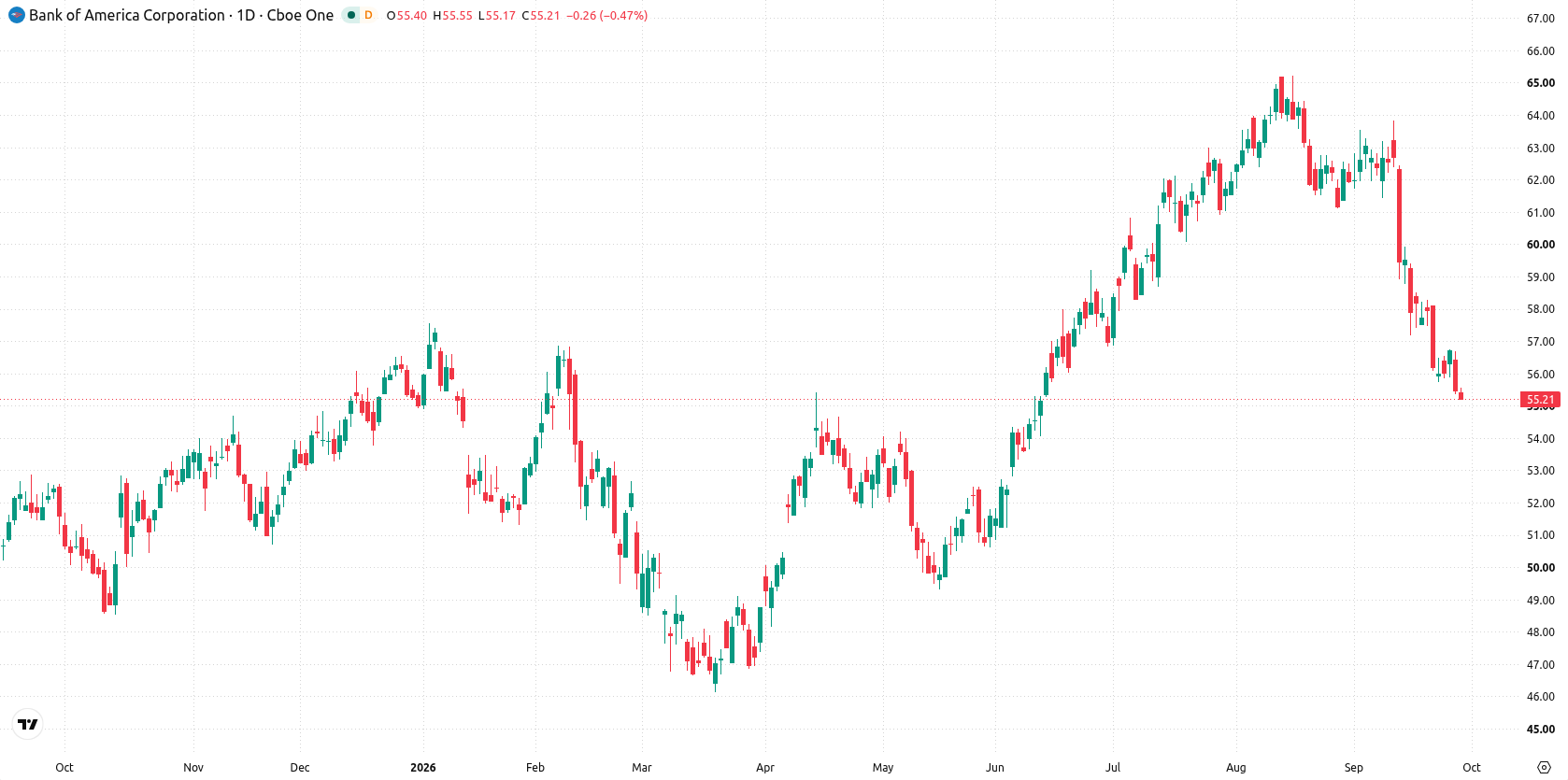Bank of America Corp. asset chart