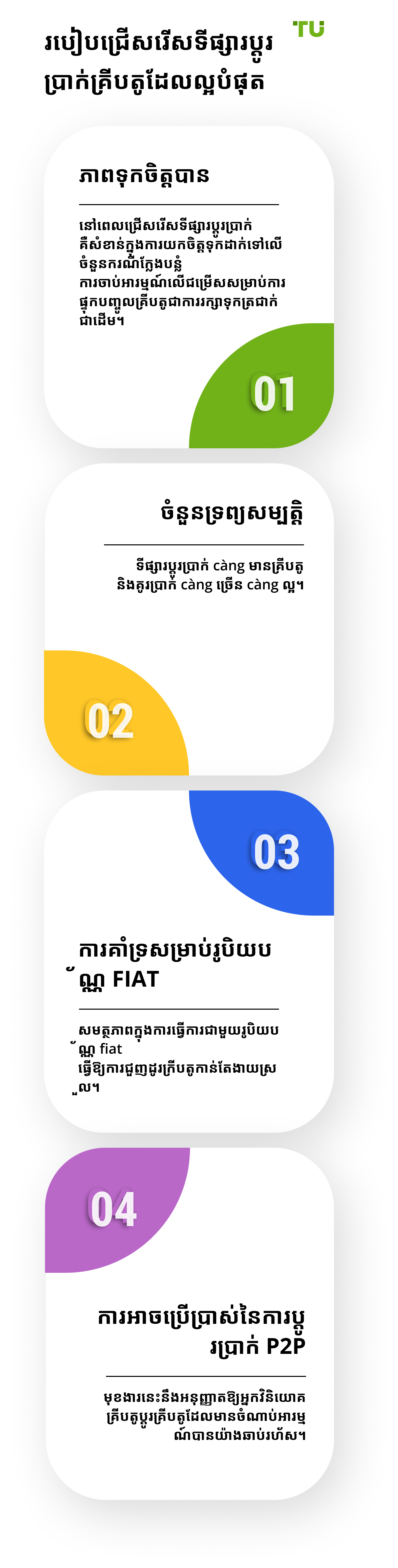របៀបជ្រើសរើសការប្តូរប្រាក់ គ្រឿងប្រាក់ឌីជីថល ល្អបំផុត