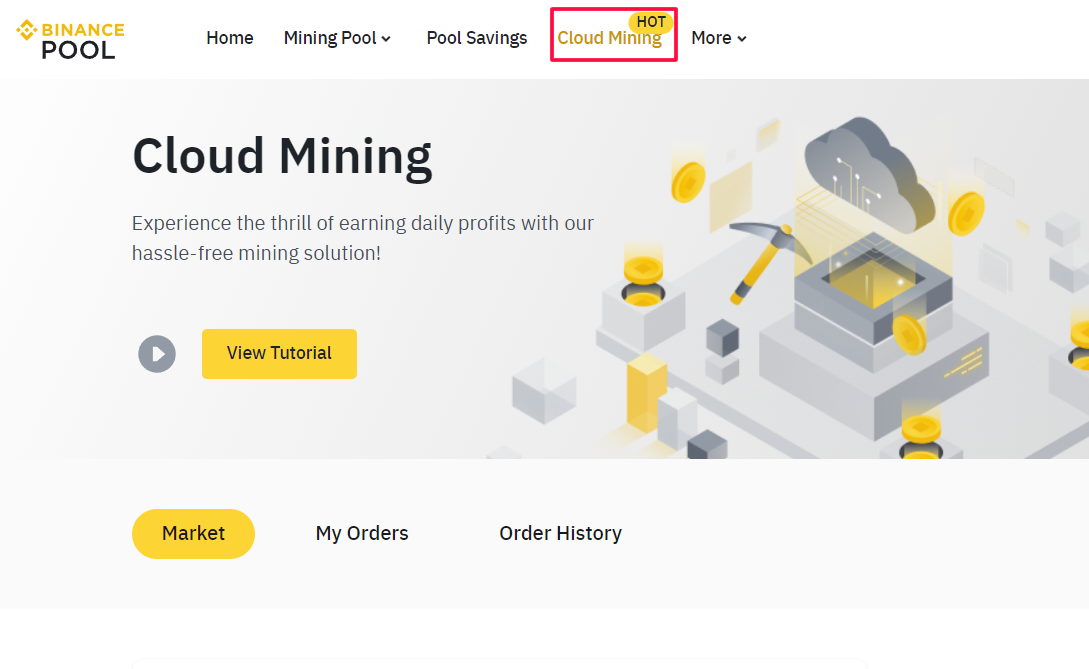 Выбор Cloud Mining на Binance
