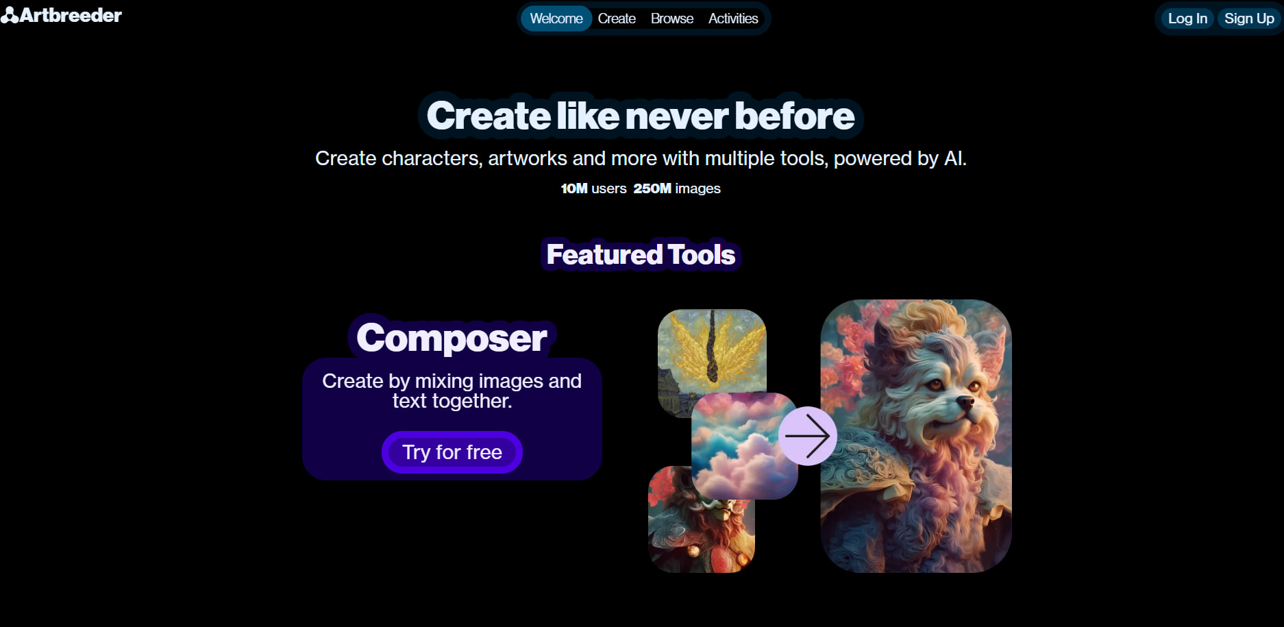 Нейросеть для генерации картинок Artbreeder