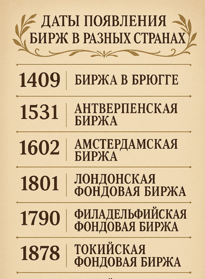Ключевые этапы развития биржевой торговли​
