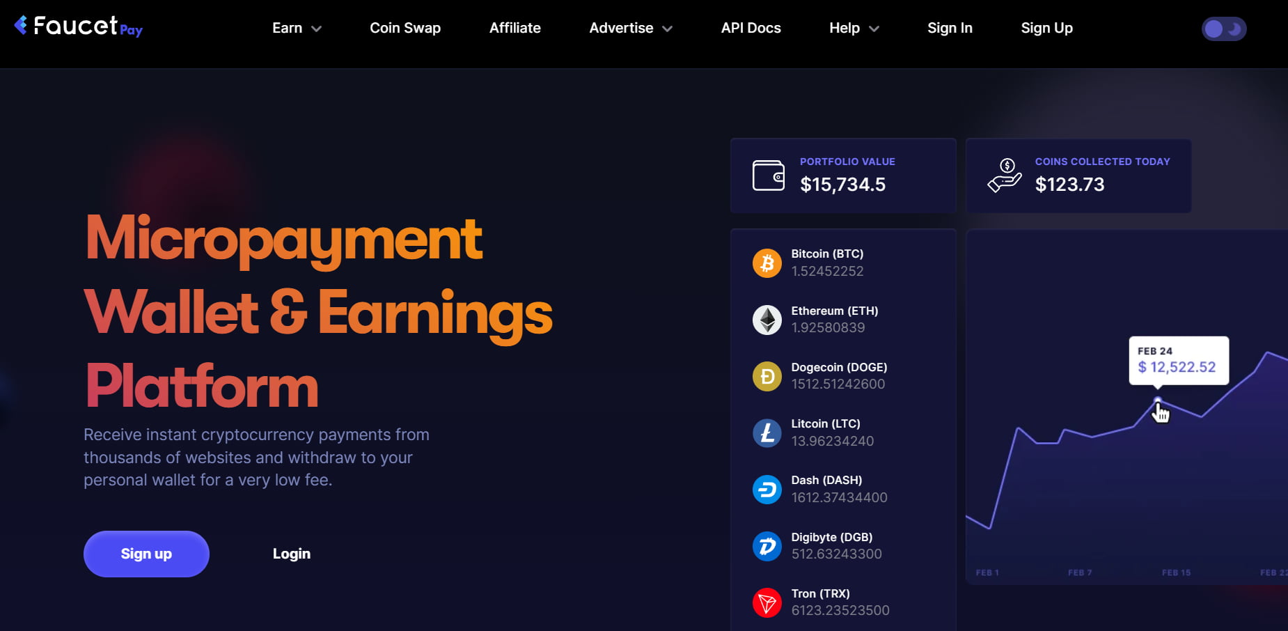 Криптокран FaucetPay