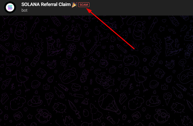 Пометка SCAM в Телеграм-боте