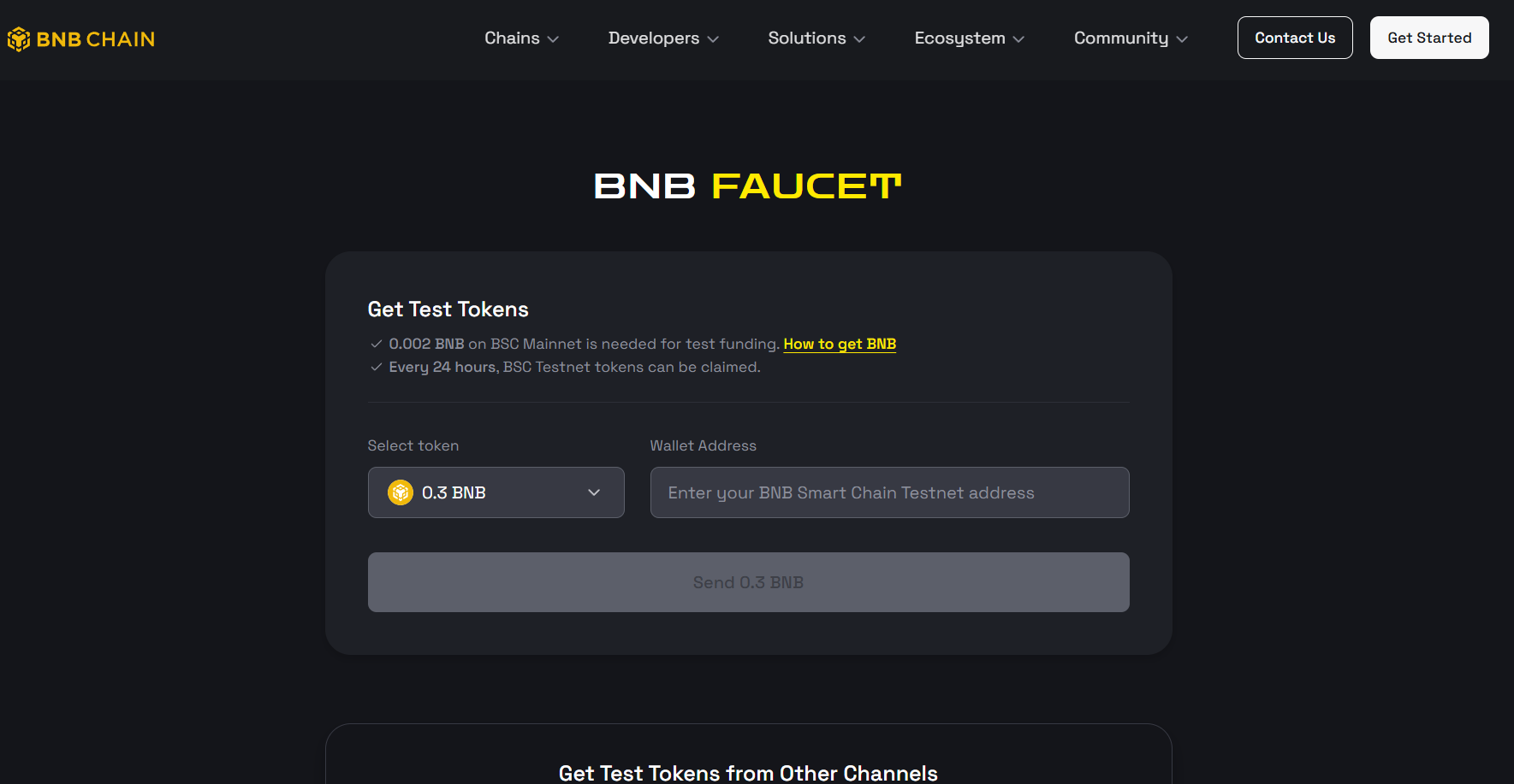 BNB Chain Testnet