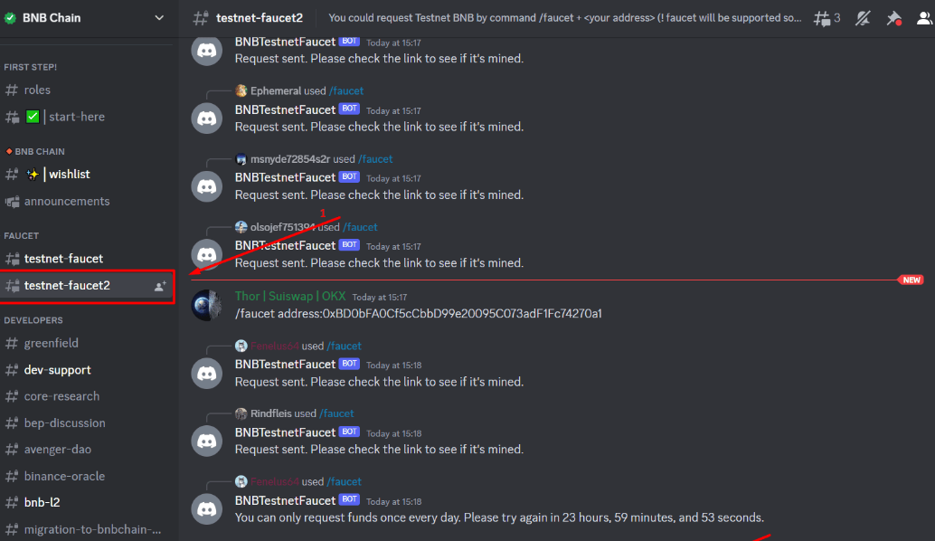 Как получить тестовые токены в BNB Chain Testnet