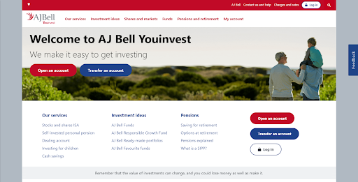 Обзор AJ Bell - Открытие счета