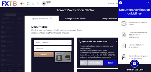 Обзор ForexTB — Верификация аккаунта