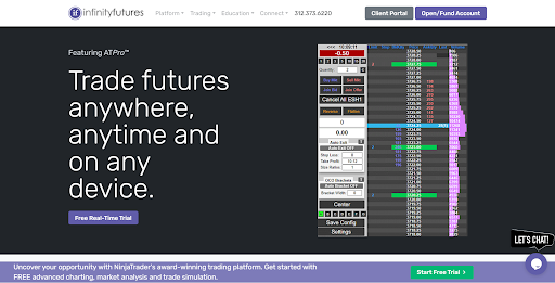 Обзор Infinity Futures - Открытие счета