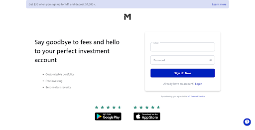 Обзор M1 Finance - Регистрация