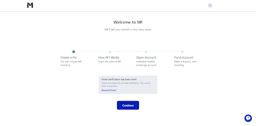 Обзор M1 Finance - Завершение процедуры регистрации