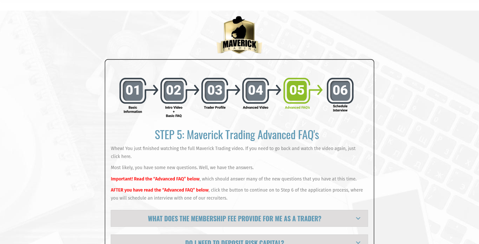 Обзор Maverick Trading - Регистрация: шаг 5