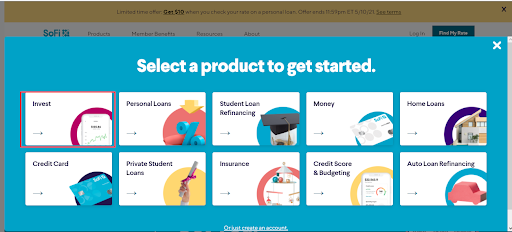 Обзор SoFi Invest - Регистрация