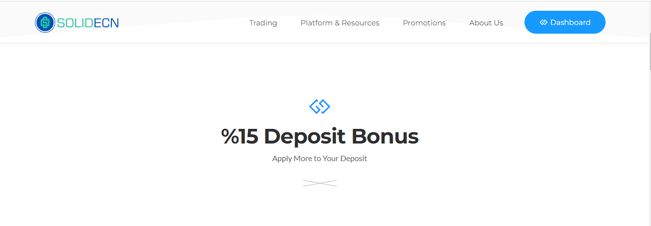 Бонусы SolidECN - Deposit Bonus