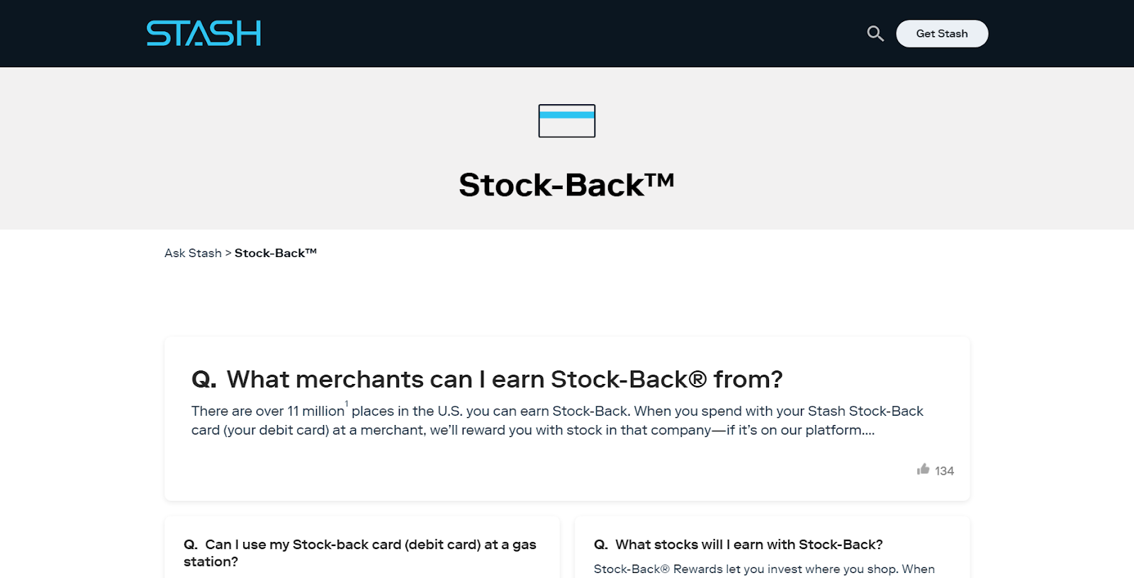 Бонусы Stash - Stock-Back