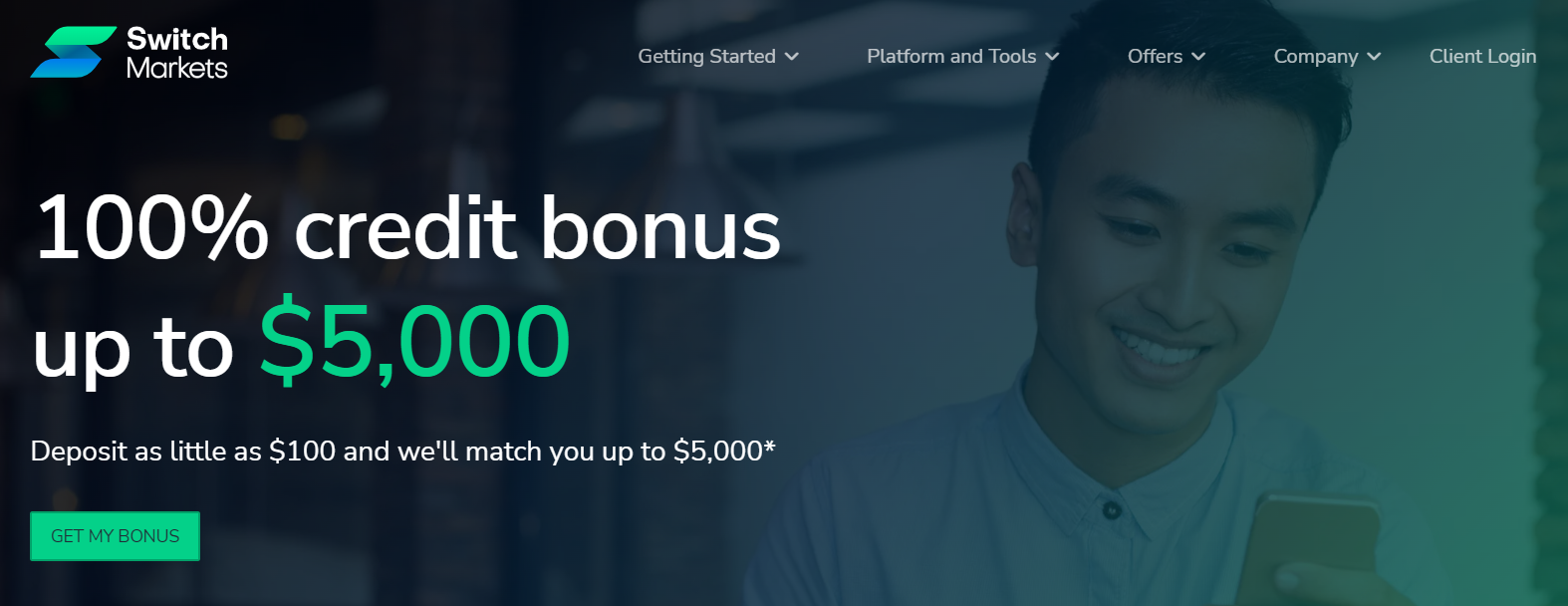 Бонусы Switch Markets - 5000 USD