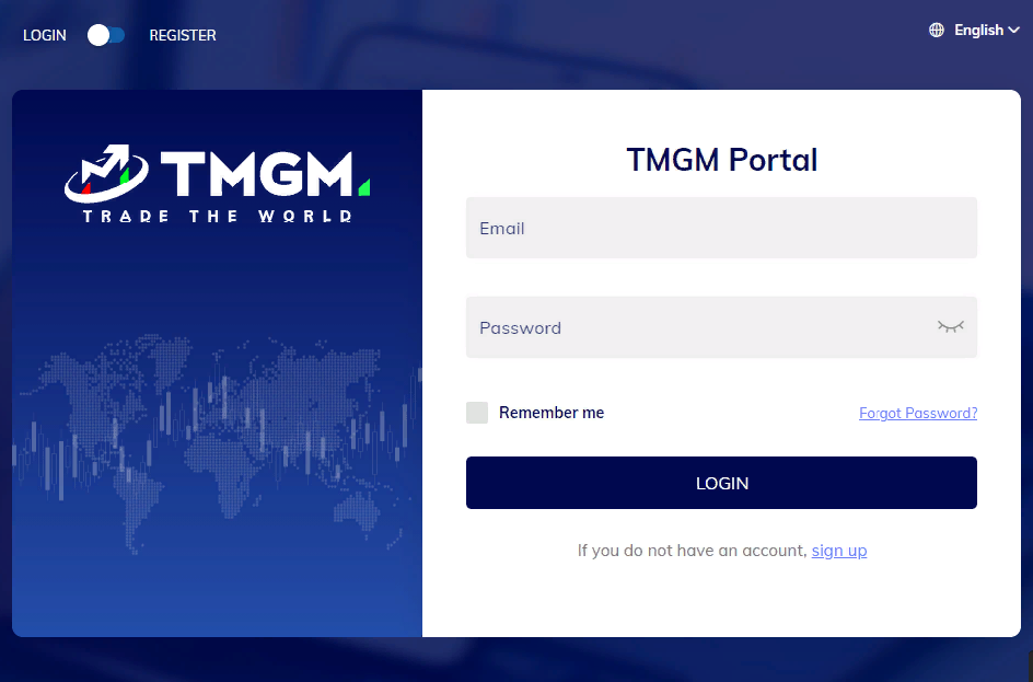 Обзор TMGM - Регистрация