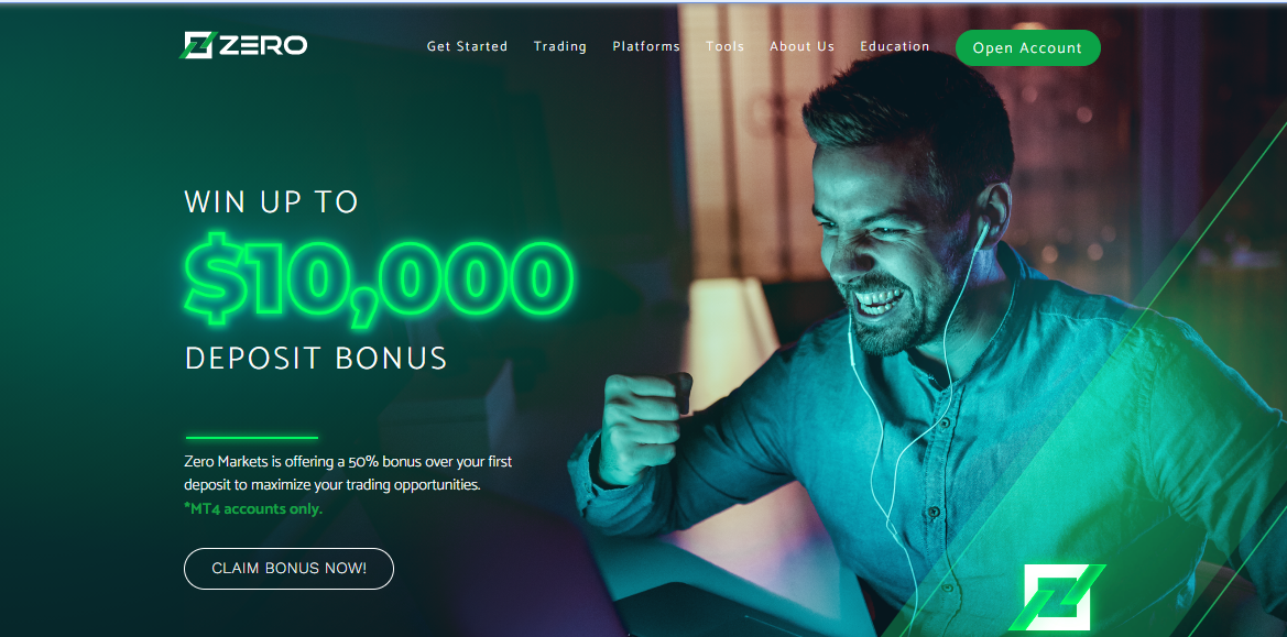 Бонусы Zero Markets - Welcome Bonus