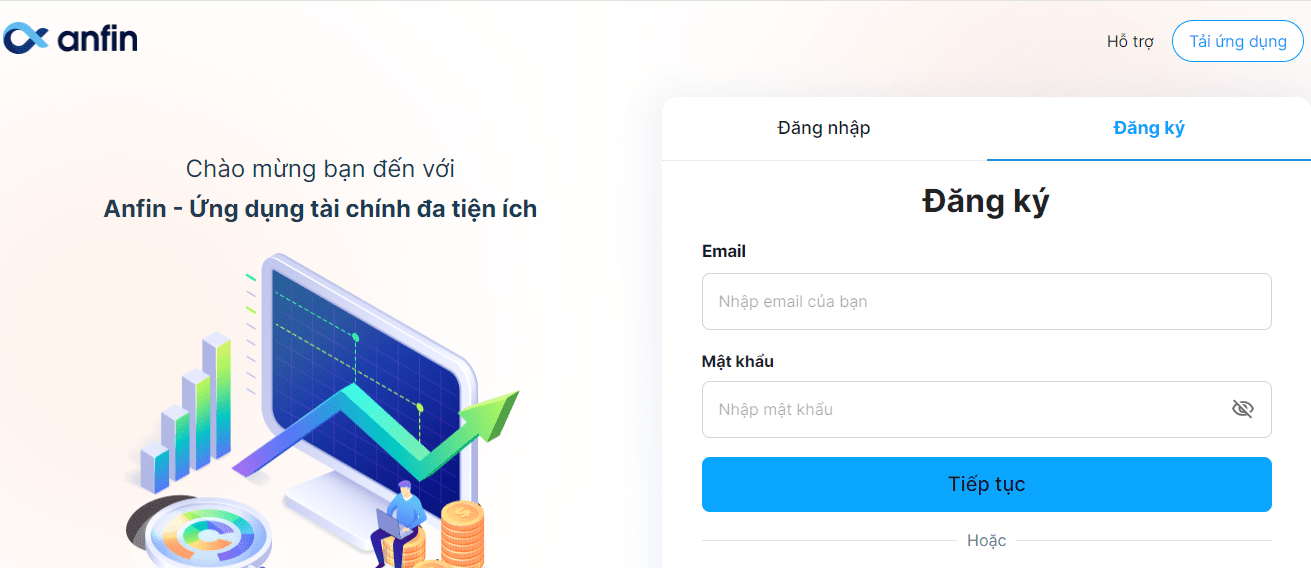 Обзор Anfin — Запуск открытия счета