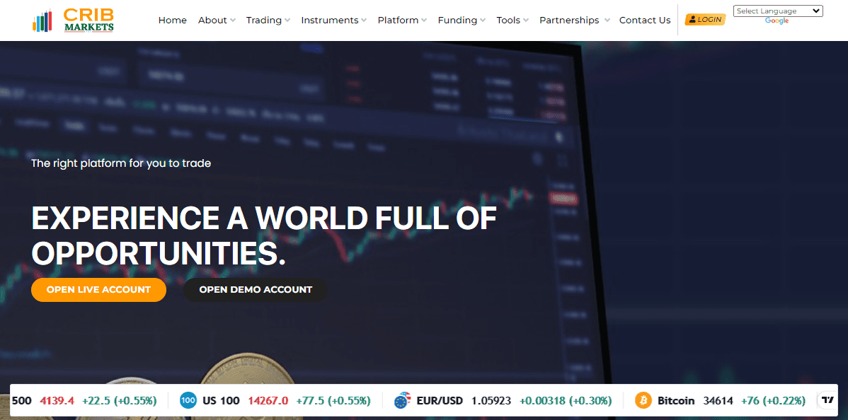 Обзор Crib Markets — Cайт брокера