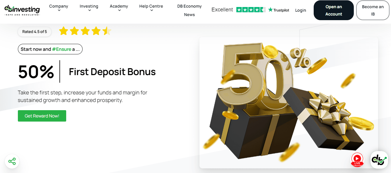 Обзор DB Investing — No Deposit Bonus