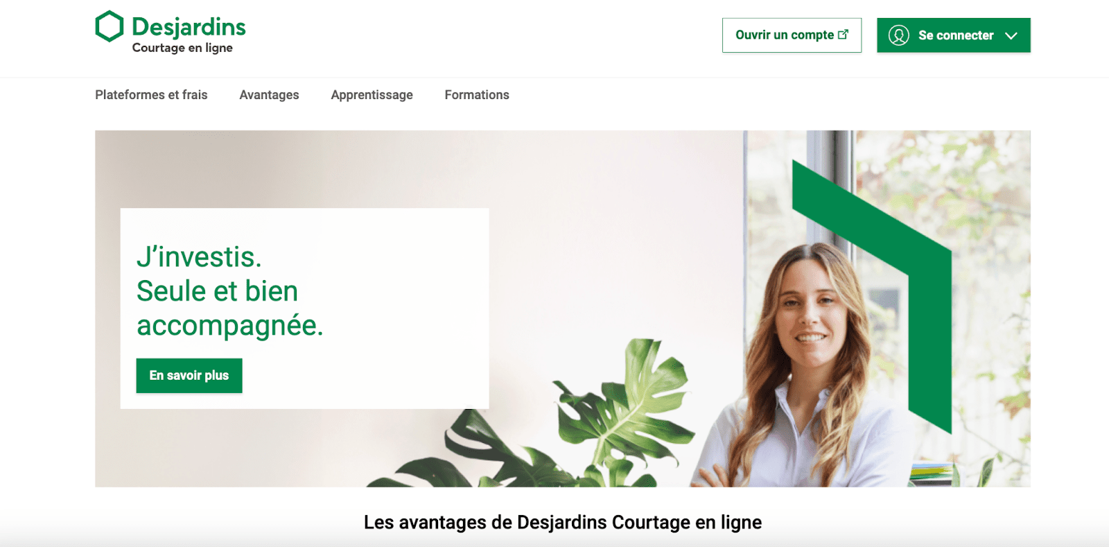 Обзор Desjardins — Регистрация учетной записи