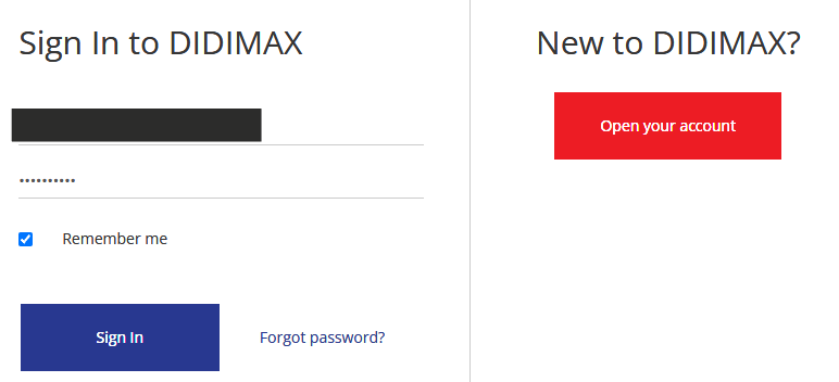 Обзор Didimax — Вход в личный кабинет