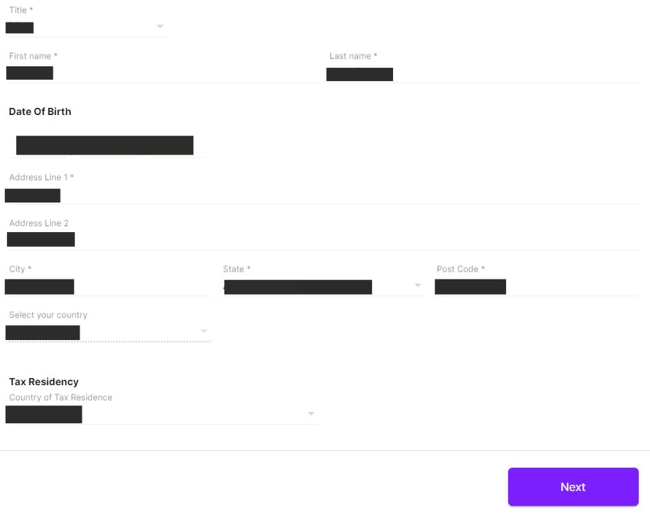 Обзор DNA Markets — Регистрация: Подробная информация о себе