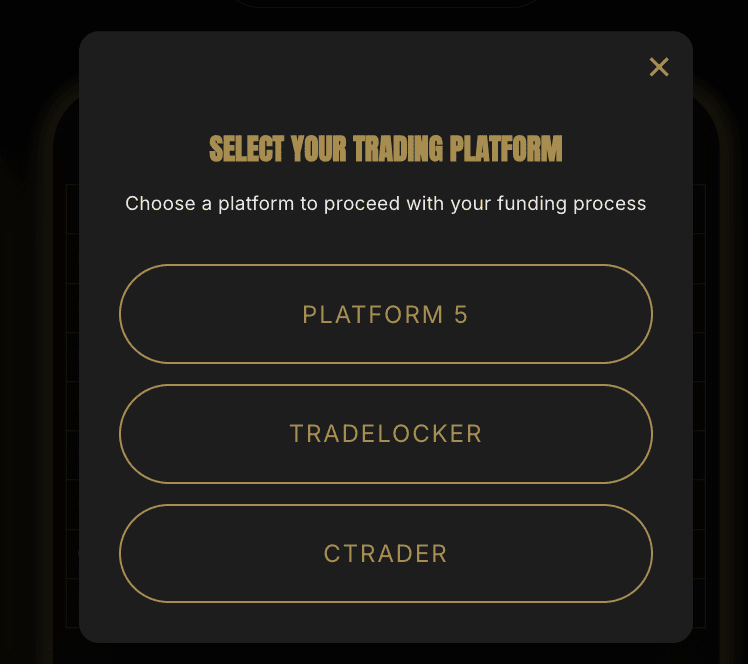 Обзор FundedX — Выбор торговой платформы