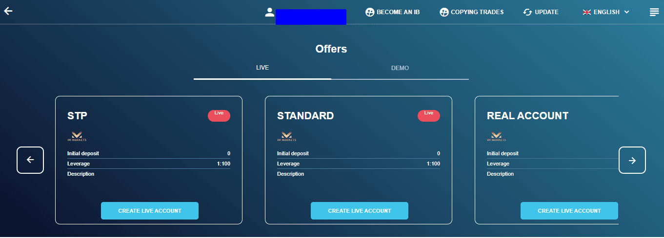 Обзор IM Markets — Открытие торгового счета