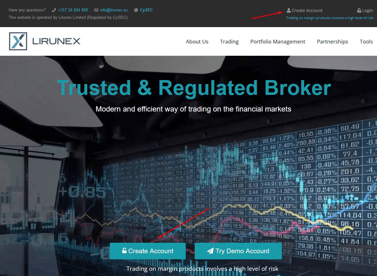 Обзор Lirunex — Запуск регистрации