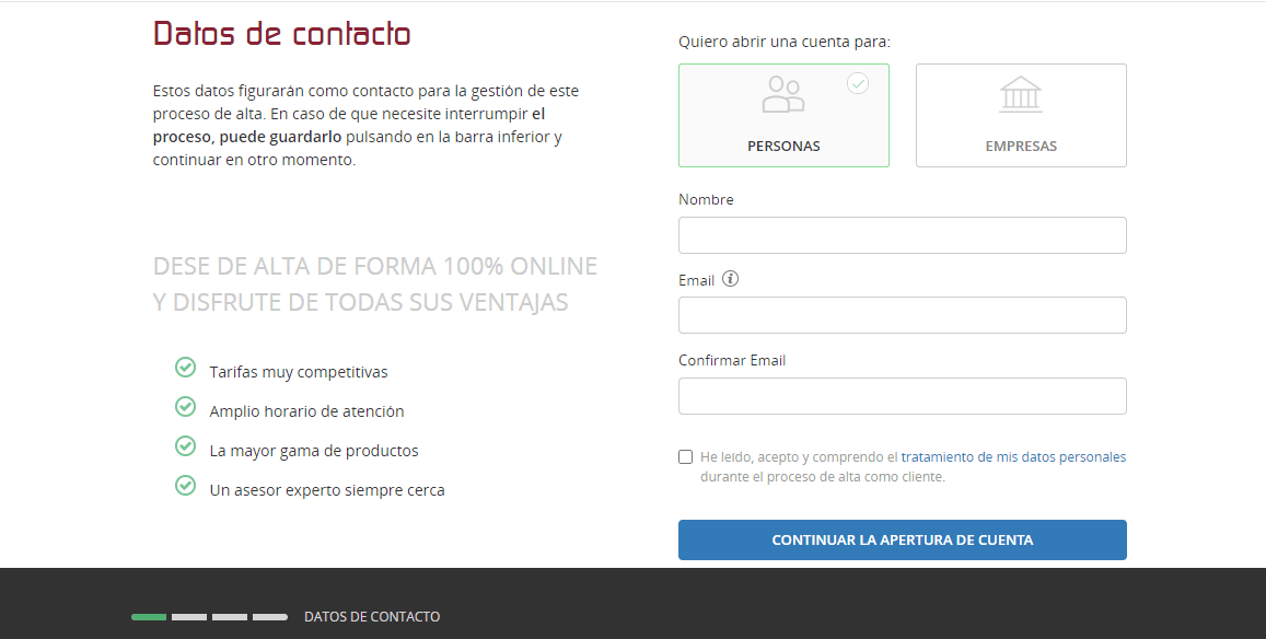 Обзор Renta 4 Banco — Процесс регистрации учетной записи