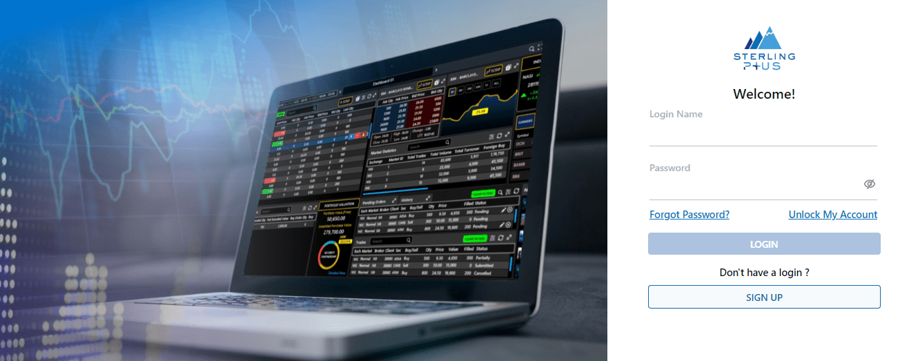 Обзор Sterling Capital — Авторизация в личном кабинете