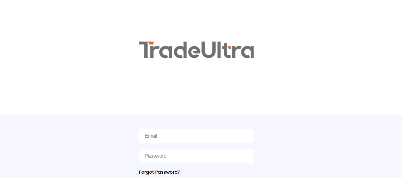 Обзор TradeUltra - Авторизация на сайте