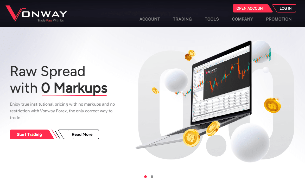 Обзор Vonway — Запуск регистрации