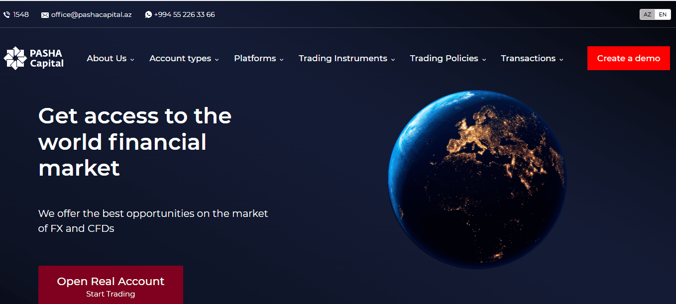 Зарегистрировать Личный кабинет PAŞA Kapital можно только на официальном сайте брокера
