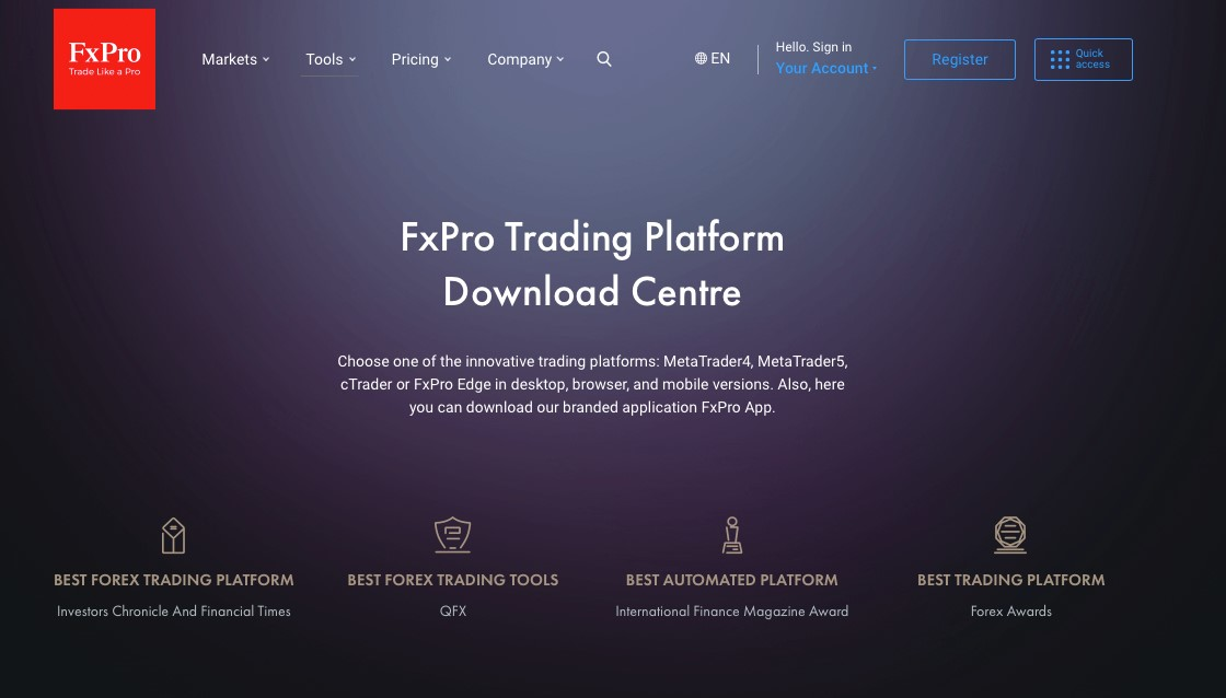 Торговая платформа FxPro