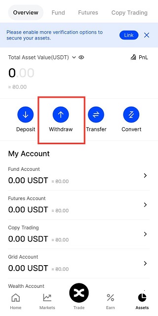 Как вывести $HMSTR с  BingX