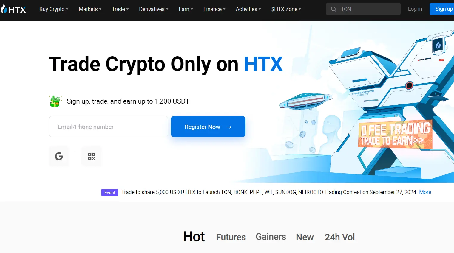 Официальный сайт HTX