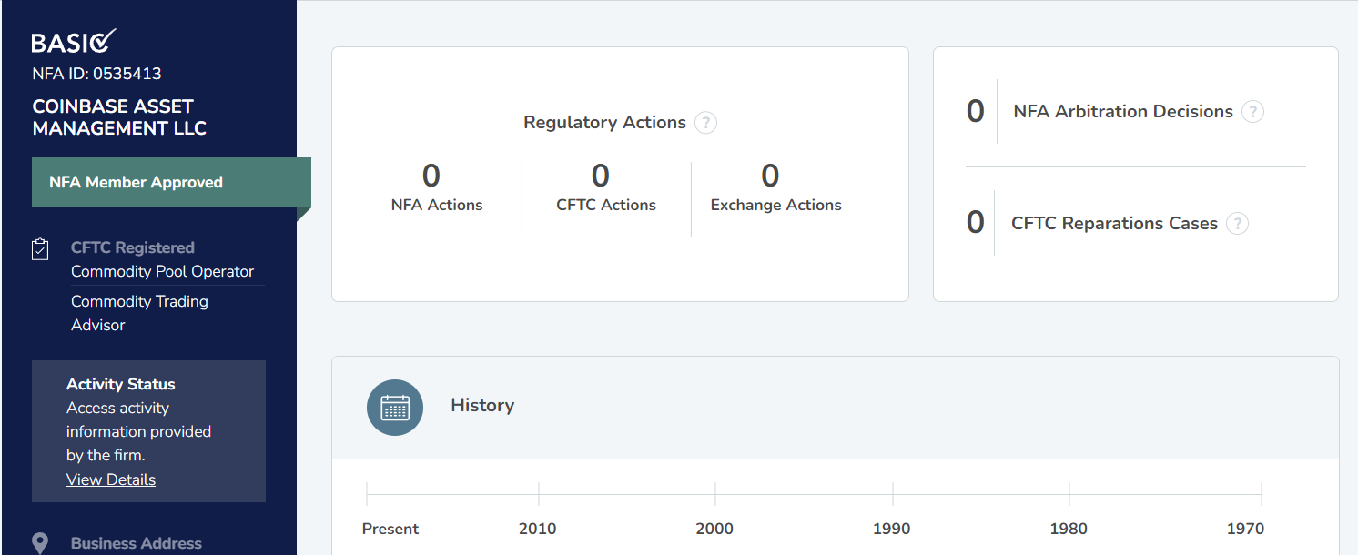 Лицензия Coinbase от CFTC