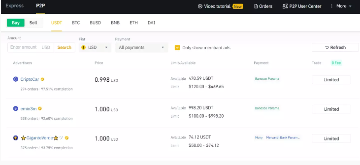 P2P-трейдинг на Binance