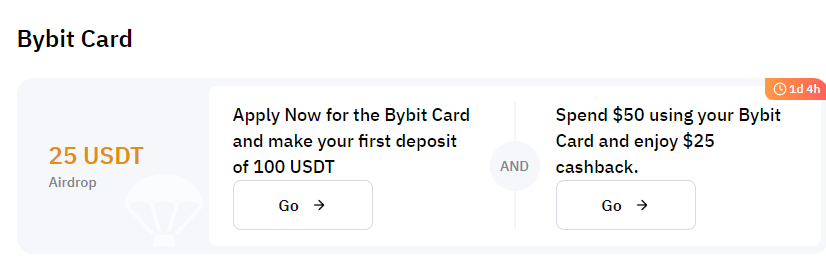 Бонус для держателей Bybit Card