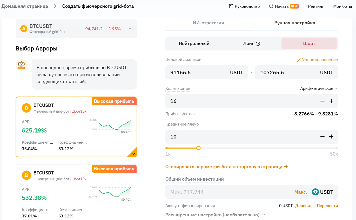 Настройка бота Bybit